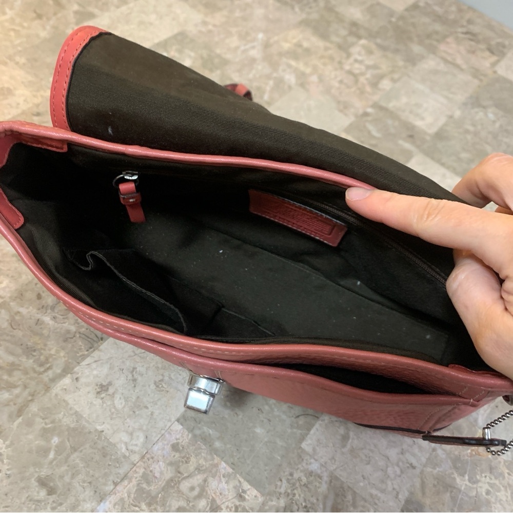 Coach Hamilton Convertible Bag Salmon Nantucket Red Pink F13957 Shoulder Satchel - Picture 14 of 16